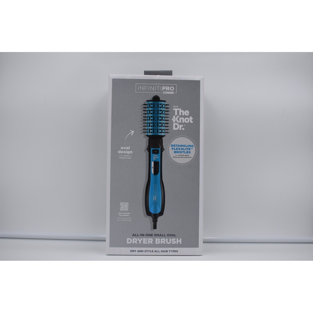 Conair InfinitiPRO The Knot Dr All-in-One Small Oval Dryer Brush Blue BC118R